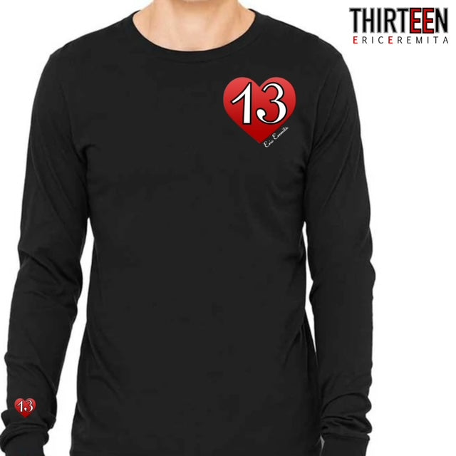 13 Black Long Sleeve Tee (Unisex)